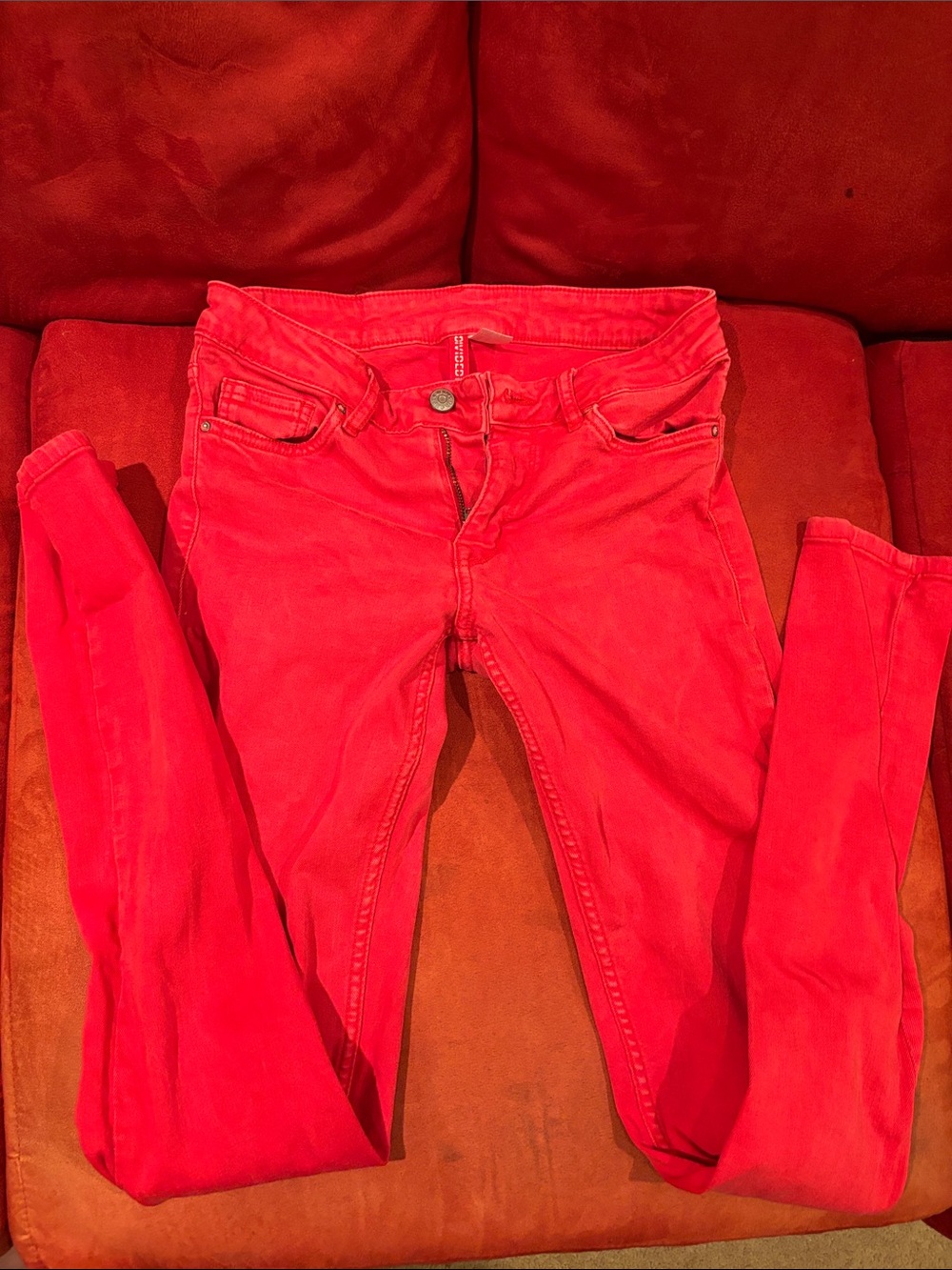 Women’s H&M skinny Slim Fit Red Jeans